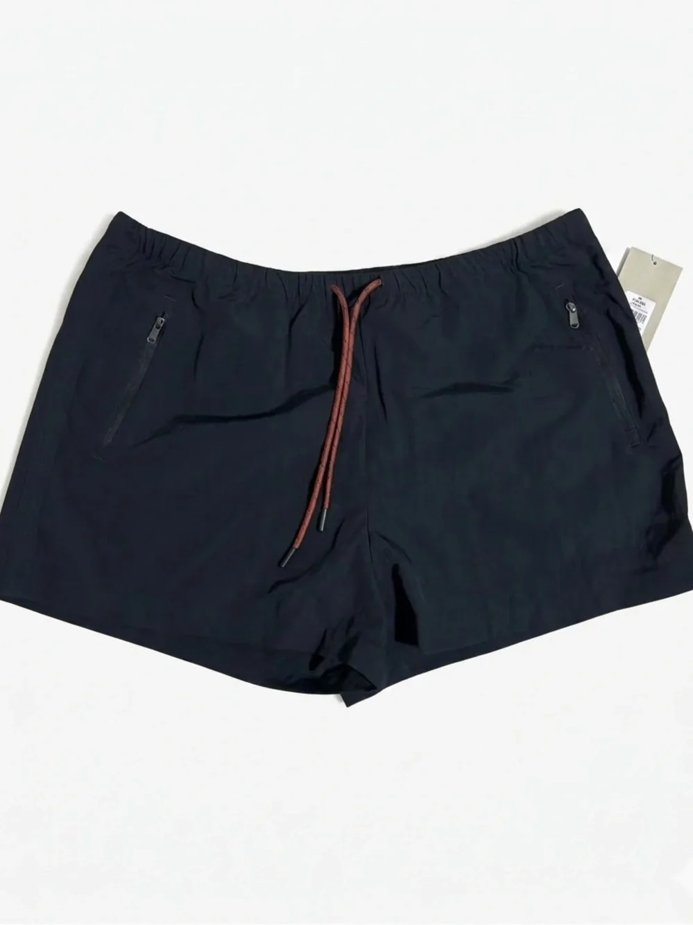 Avia Black Swim Trunks with Rust Drawcord